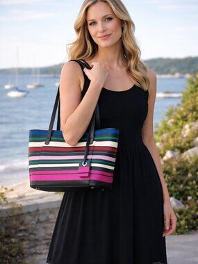 Kate Spade Small Harding Street Riley Striped Tote